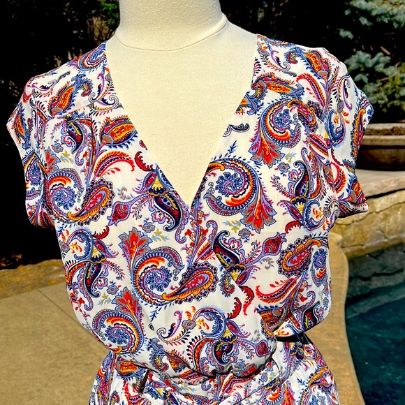 NWT DR2 by Daniel Rainn Paisley Dress - Picture 2 of 9